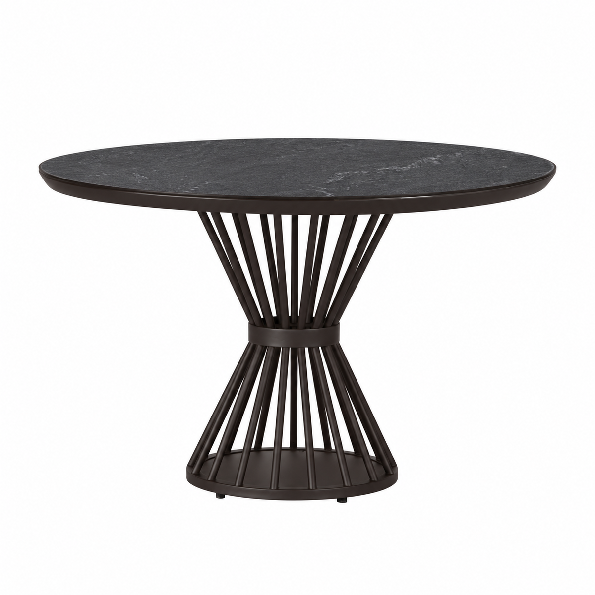 Lloyd Flanders Universal Accessories 47" Round Dining Table — Ebony / Graphite Gray — visual preview