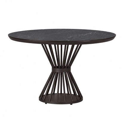 Lloyd Flanders Universal Accessories 47" Round Dining Table — Ebony / Graphite Gray — visual preview