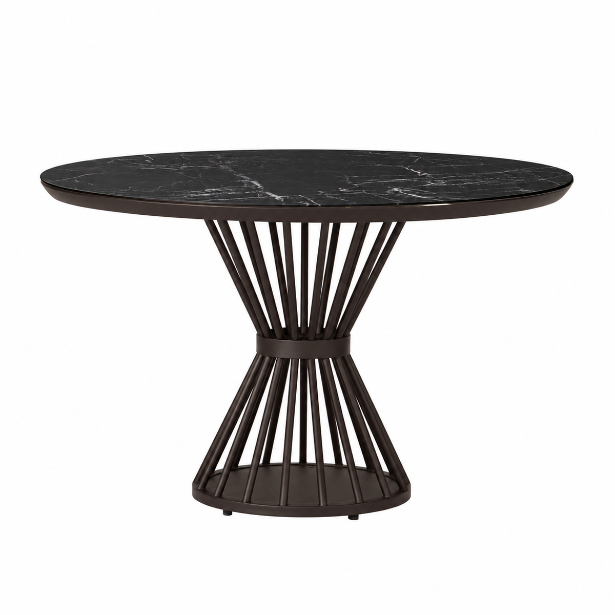 Lloyd Flanders Universal Accessories 47" Round Dining Table — Ebony / Black Marble — visual preview