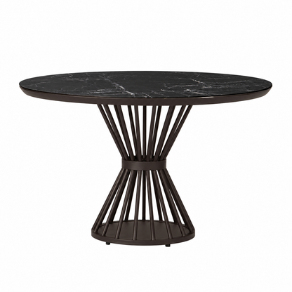 Lloyd Flanders Universal Accessories 47" Round Dining Table — Ebony / Black Marble — visual preview