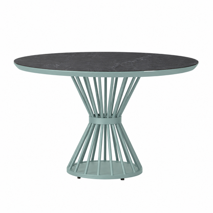 Lloyd Flanders Universal Accessories 47" Round Dining Table — Sea Glass / Graphite Gray — visual preview