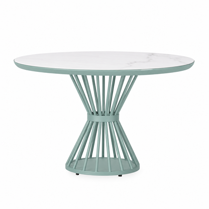 Lloyd Flanders Universal Accessories 47" Round Dining Table — Sea Glass / White Marble — visual preview