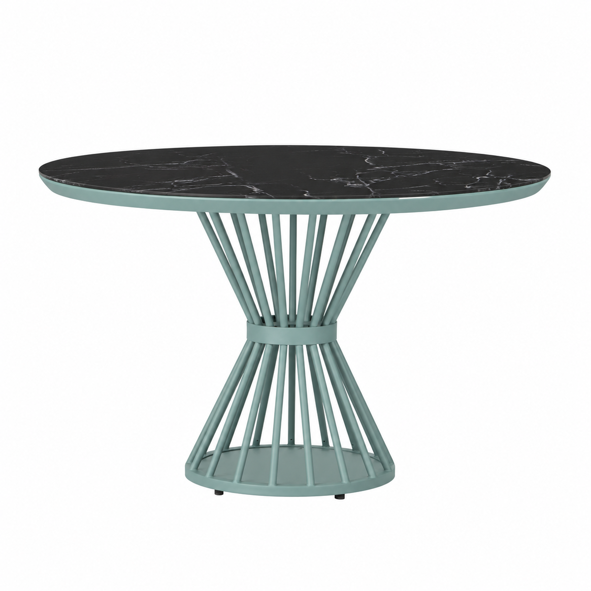 Lloyd Flanders Universal Accessories 47" Round Dining Table — Sea Glass / Black Marble — visual preview