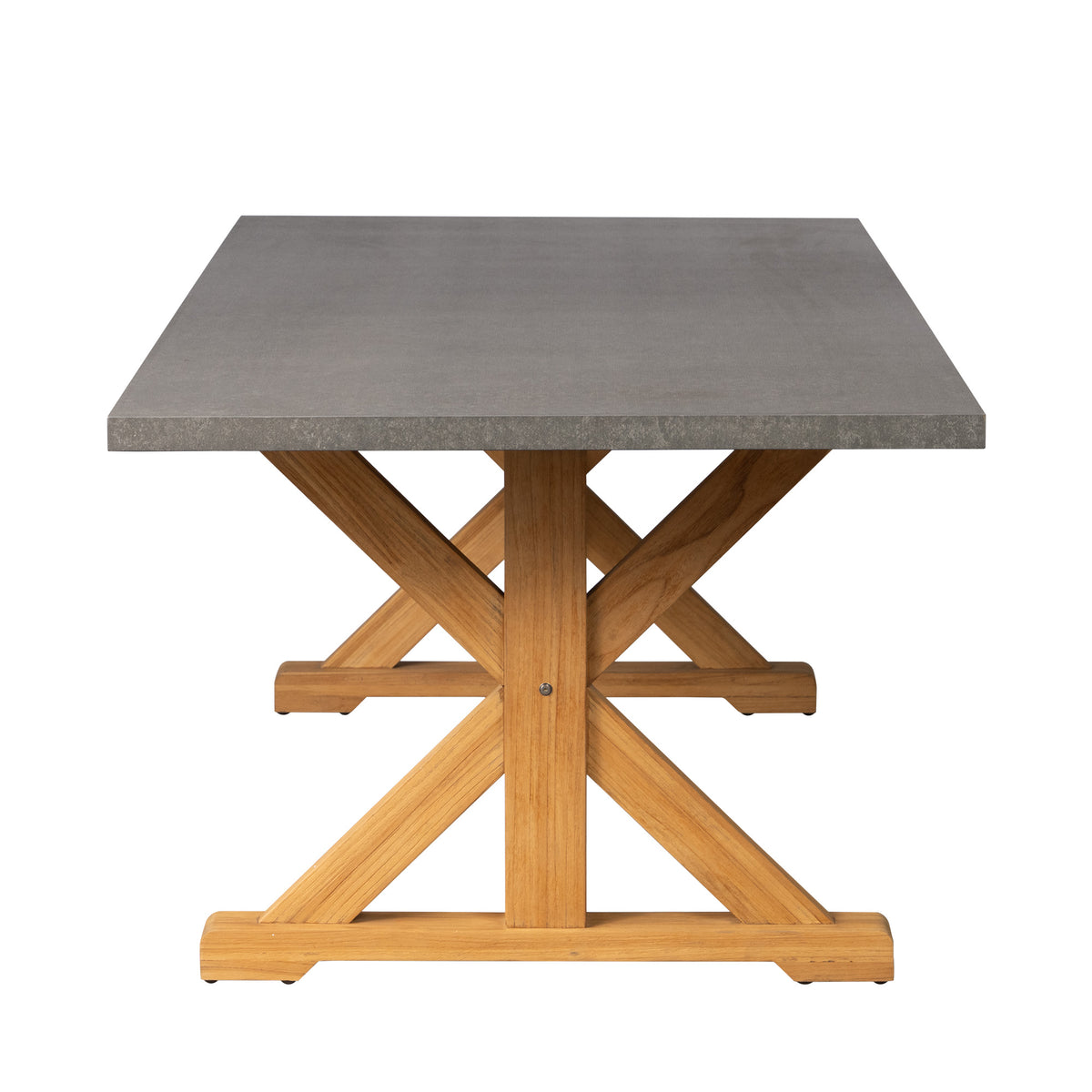Lloyd Flanders Teak 94" Ceramic Top Teak Dining Table — manufacturer product view 3