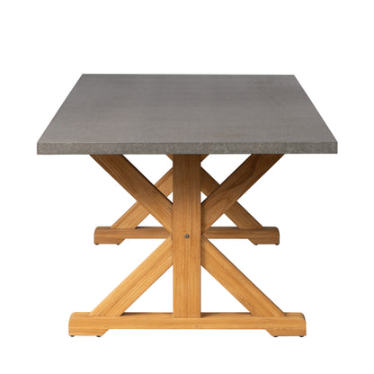 Lloyd Flanders Teak 94" Ceramic Top Teak Dining Table — manufacturer product view 3