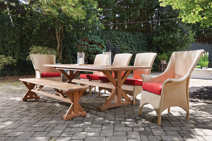 Lloyd Flanders Teak 79" Dining Bench — manufacturer product view 3