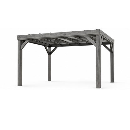 12x10ft Patio Grape Vine Gazebo, Outdoor Wooden Pergola
