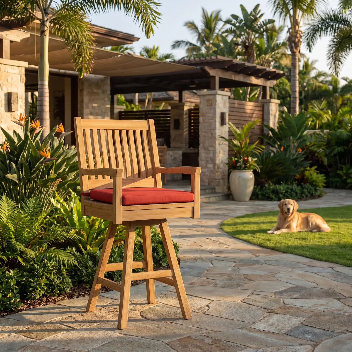 RIALTO SWIVEL BAR ARMCHAIR