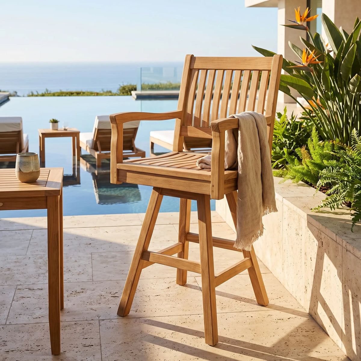 RIALTO SWIVEL BAR ARMCHAIR